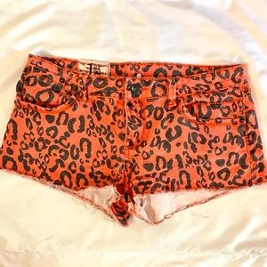 Leopard Print Jean Shorts- Size 11, 1st Kiss